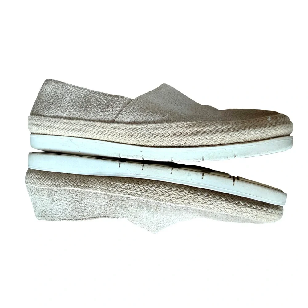 Donald‎ Pliner Womens Tan Suede Basketweave Espadrille Slip On Sneakers Size 9.5